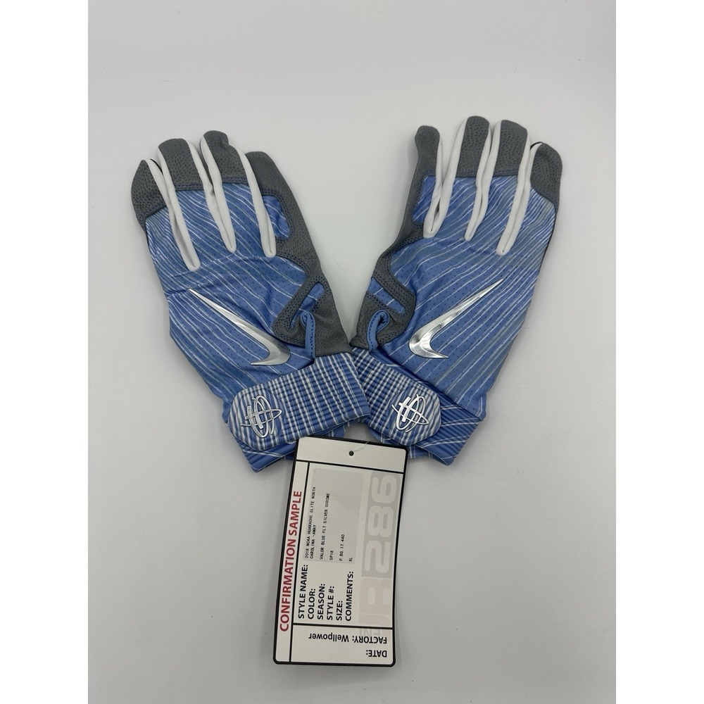 Nike UNC Tar Heels Huarache Elite Batting Gloves XL NCAA Sample 2018 Rare